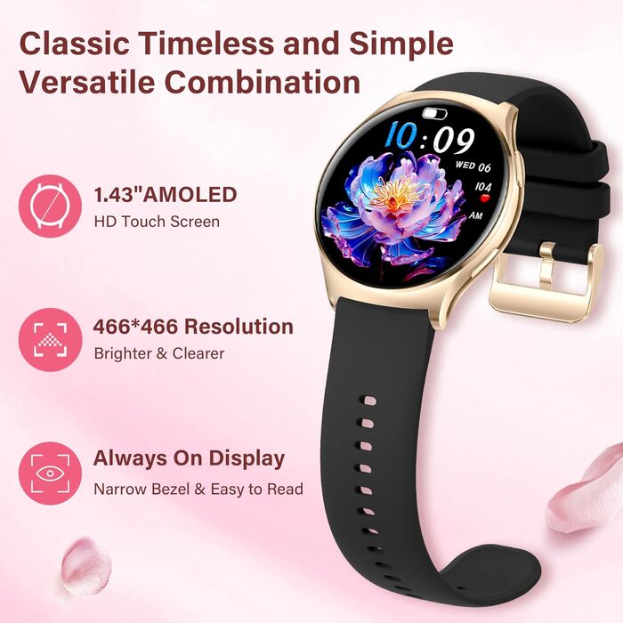 Смарт-годинник I52 Smartwatch для жінок, колір Rose Gold (розове золото)