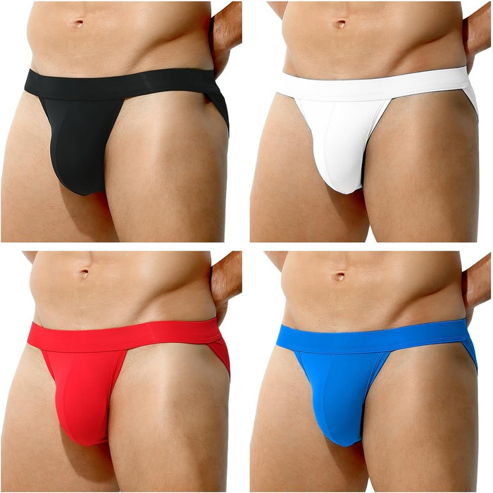 Танга чоловічі Casey Kevin, бавовна, дихаючі, чорний, білий, червоний, синій (S-K5)