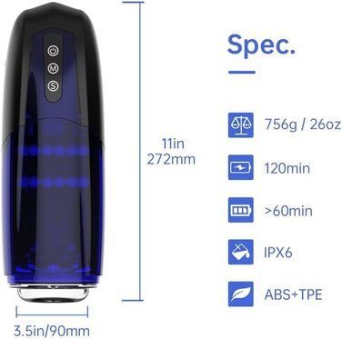 Масажер для тіла Magic Motion Xone Masturbator - Чорний