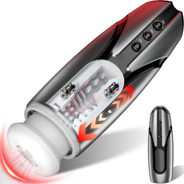 Електричний мастурбатор для чоловіків з 7 режимами вібрації та телескопічною функцією - секс-іграшка, вібратор для пеніса