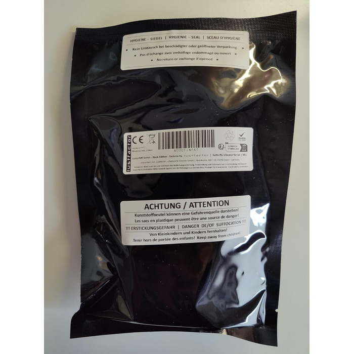 Вібратор-метелик Lustfactor Premium для жінок з силікону | Бездротовий пульт дистанційного керування | Для вагінальної та кліторальної стимуляції | Зарядний, USB | Інтимні іграшки для жінок | Віброей