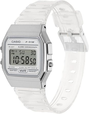 Цифровий унісекс годинник Casio Collection у прозорому корпусі