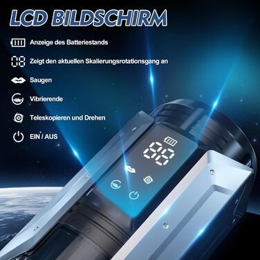 Електричний мастурбатор для чоловіків: секс-іграшка з 7 функціями (сосання, телескоп, обертання, вібрація)