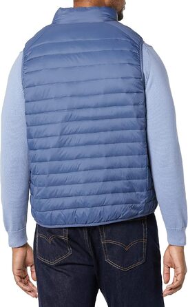 Чоловічий легкий водостійкий жилет-пуховик Amazon Essentials, що складається (XXL, Indigo)