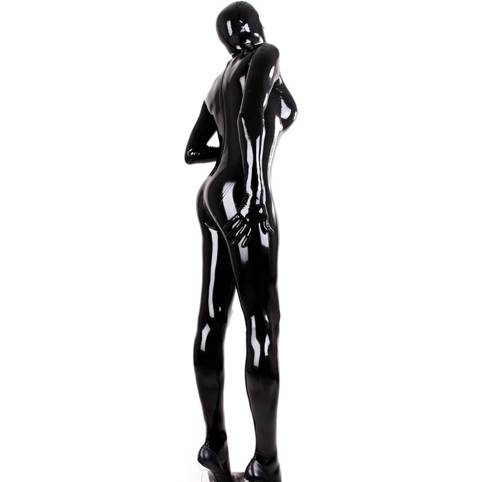 Сукня-імітація мами з дизайном 3D-грудей з латексу, чорна, 3XL