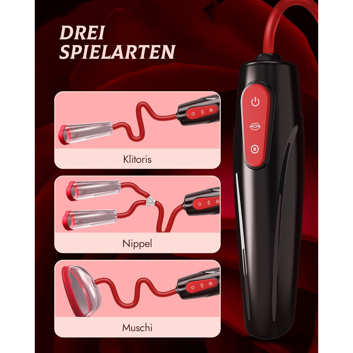 Електрична вагінальна пампуха з 3 рівнями потужності та 7 режимами – BDSM іграшка для жінок та пар