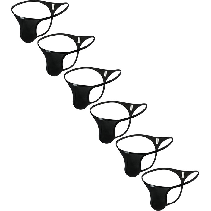 Танга чоловічі iKingsky, 6 штук у наборі, чорний (XL)