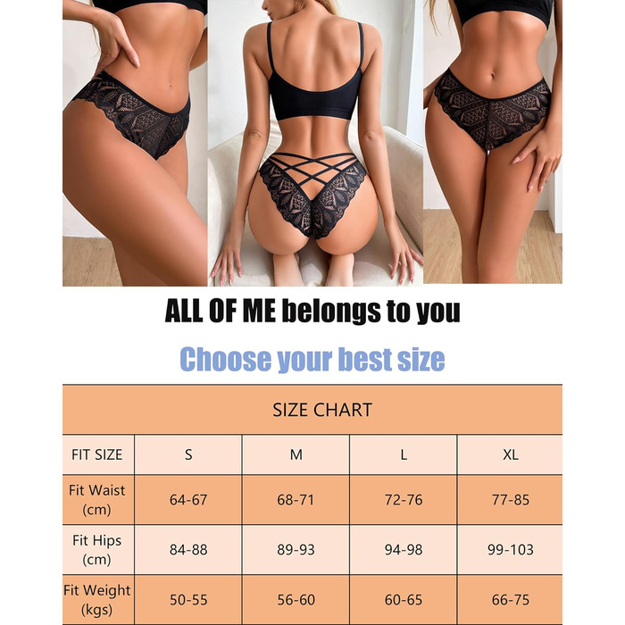 6 шт. Бразильські труси жіночі мереживні ALL OF ME - Сексуальна білизна, панчіхи, бюстгальтери для жінок, бразильський тип, бікіні, S-XL, білий, чорний, дата, рожевий, хакі, сіро-блакитний