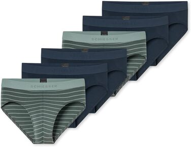 Труси чоловічі Schiesser 3 шт. Bio Baumwolle Multipack Organic (XXL, Темно-синій / Зелений)