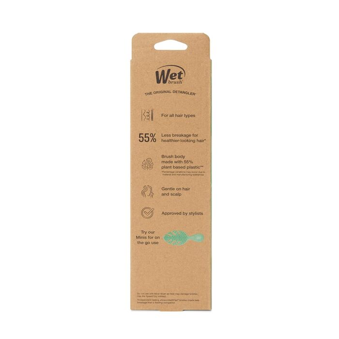 Еко-щітка для розплутування волосся Wet Brush Go Green Detangler, сіра — з м'якими щетинками IntelliFlex для всіх типів волосся