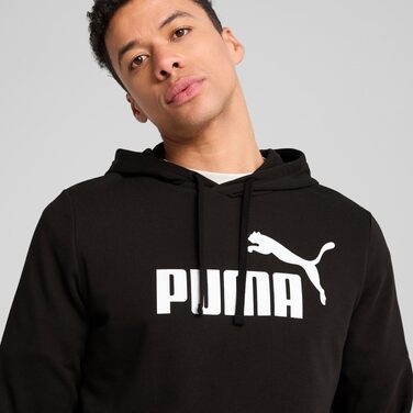 Чоловіча толстовка з капюшоном Puma ESS No. 1 Logo Hoodie чорна, розмір 4XL