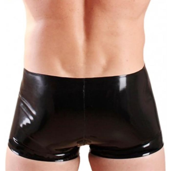 Чоловічі боксери GREEFEI з чорного латексу з низькою талією, ручної роботи, для клубів та костюмів