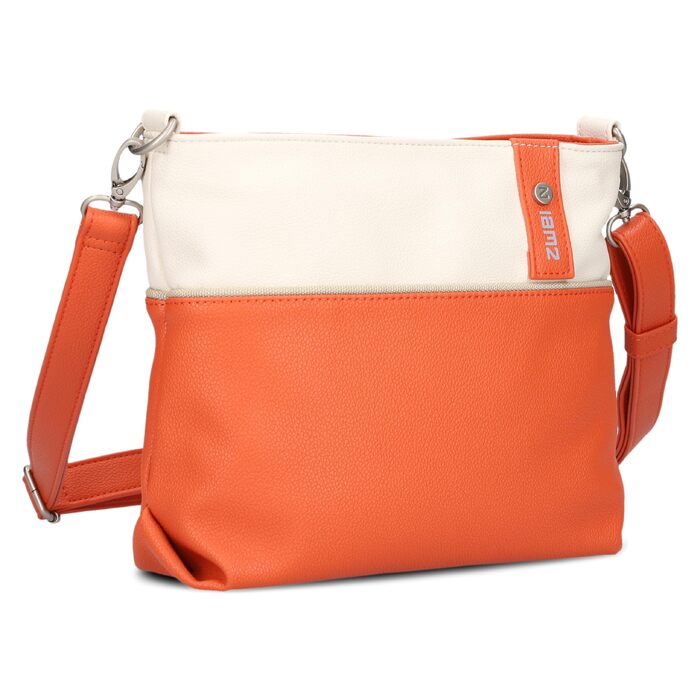Жіноча сумка-кросбоді JANA J8 Bicolor Canvas-стиль, 3 літри, штучна шкіра, з двома знімними ременями (Папайя)