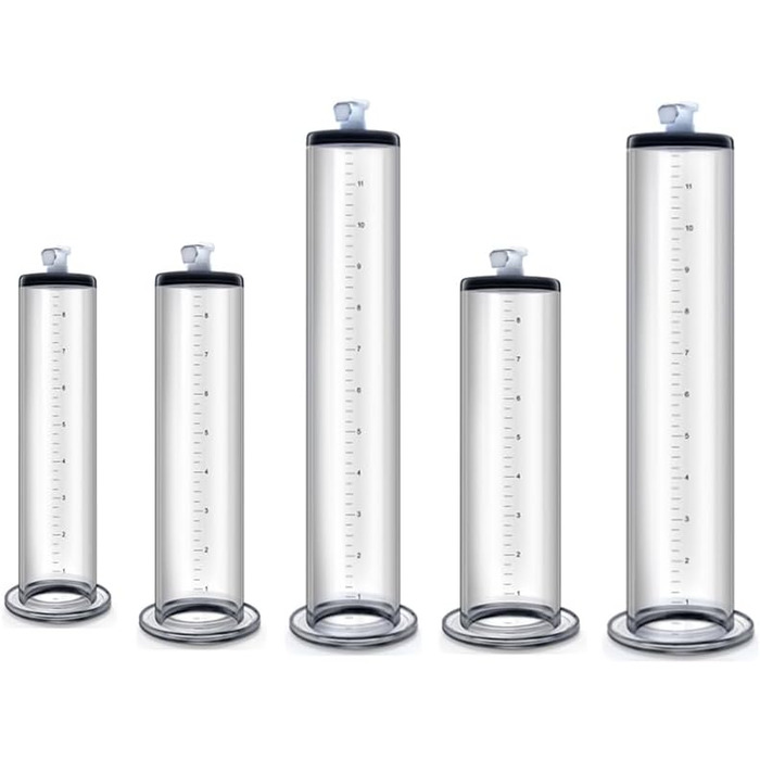 Аксесуар NAIXBTY для помпи для статевих органів: прозора трубка з шкалою для збільшення статевого члена, покращення ерекції та лікування імпотенції. Підходить для чоловічих секс-іграшок. Розміри: 22.9*5.1 см