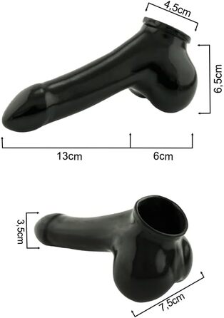 Чохол для пеніса з латексу M - 13 см, чорний, виготовлено в Німеччині