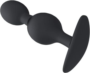 Силіконовий анальний плаг Guspiun зі сталевою кулею для масажу простати, секс-іграшка для чоловіків та жінок (Чорний, S+M+L)