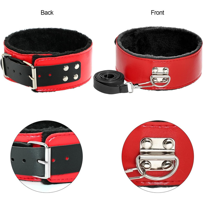 Набір для БДСМ: мотузки, наручники, петиші, маски, петиші, пару (червоний та чорний)