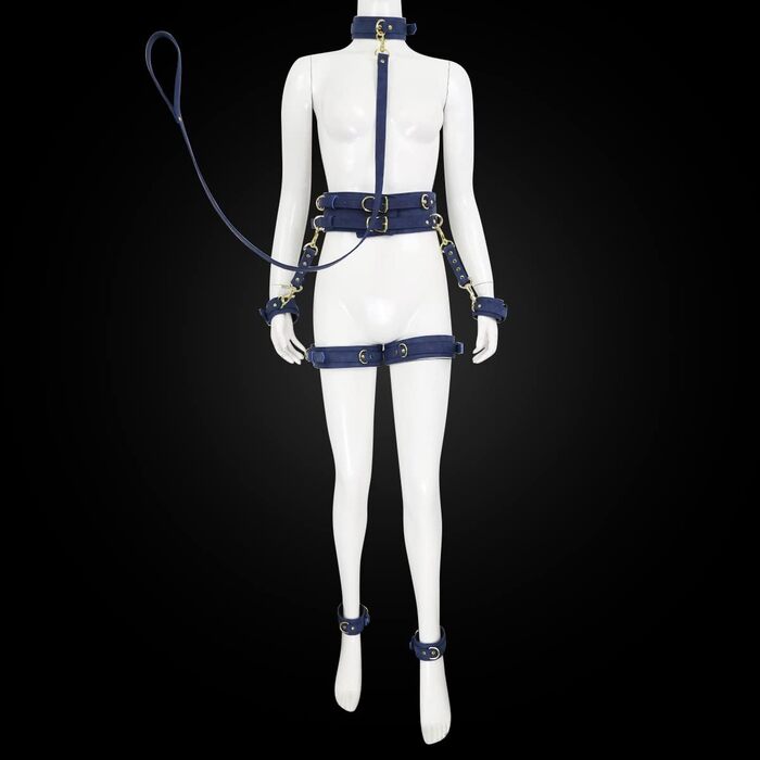 Набір для фетишу з еластичної шкіри OnundOn: корсет, наручники, стрічки для зв'язування. BDSM, готика, SM, корсет, фетиш, для жінок