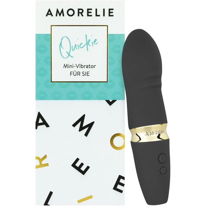 Вібратор AMORELIE Quickie для G-точки – 15 см, водонепроникний, акумуляторний, сірий