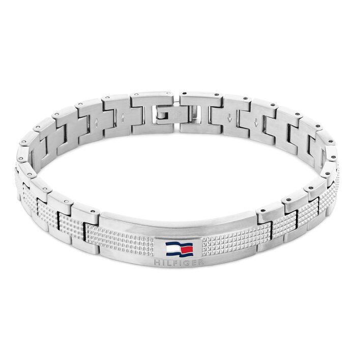 Чоловічий браслет Tommy Hilfiger із нержавіючої сталі, ланцюжок (чорний/сріблястий)