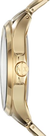 Чоловічий годинник Armani Exchange кварцовий багатофункціональний, 44 мм, сталевий браслет, золотий та чорний кольори