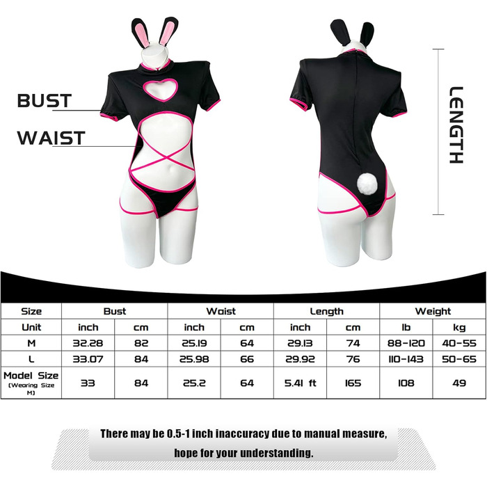 Костюм косплею Палолі для жінок: Зайчик, сексуальний, суцільний, з вирізами на серці, аніме, милий набір