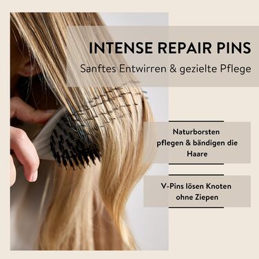 Масажна щітка для волосся PARSA Beauty Hair ID проти випадіння та ламкості волосся, Metallic beige