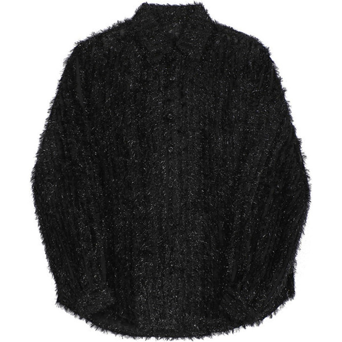 Чоловіча сітчаста сорочка Foweknow: прозора мереживна білизна з паєтками, під сорочку, біле (XL, чорне)