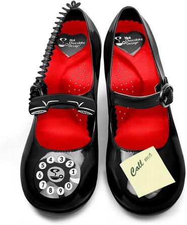 Жіночі туфлі Mary Jane Hot Chocolate Design Chocolaticas Funky Ballerina, чорні, розмір 39 EU, модель Call Me