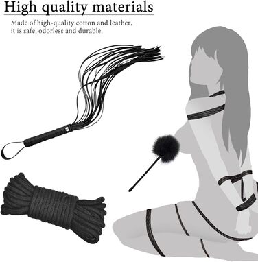 Набір для БДСМ: кайдани, анальні плагіни, іграшки для пар, чорний