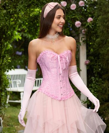 Корсетний топ SZIVYSHI для повного бюсту: готичний корсет, бюстгальтер, рожевий