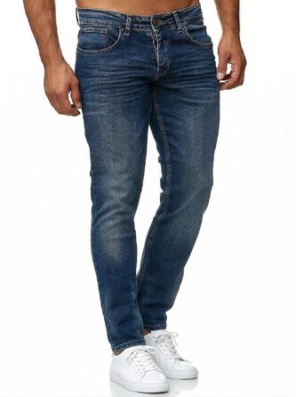Чоловічі джинси Tazzio Slim Fit з ефектом Stretch, дизайнерські денімові штани синього кольору, модель 16533 (36W / 36L)