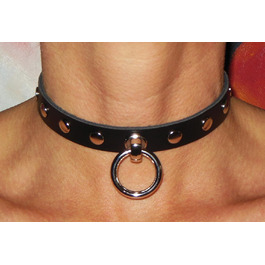 Чорне шкіряне намисто-нашийник Fetisch BDSM Gothic Punk для ролевих ігор, ручної роботи