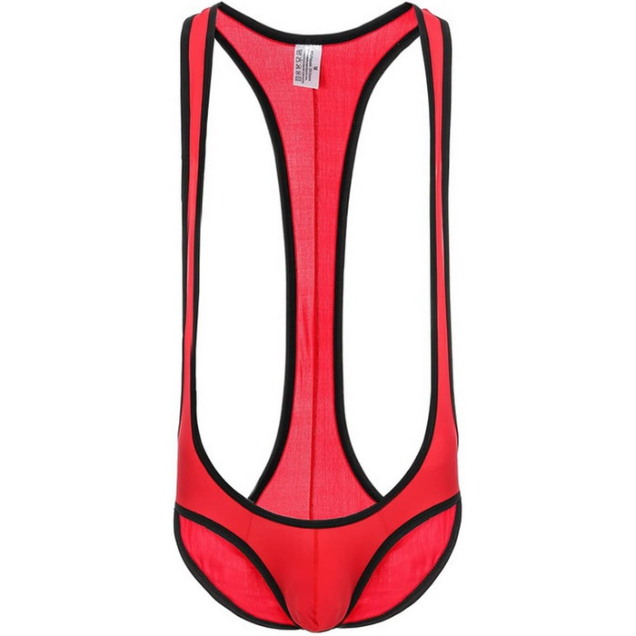 Чоловічий прозорий боді для боротьби Faringoto з підтяжками (3 шт., XXL)