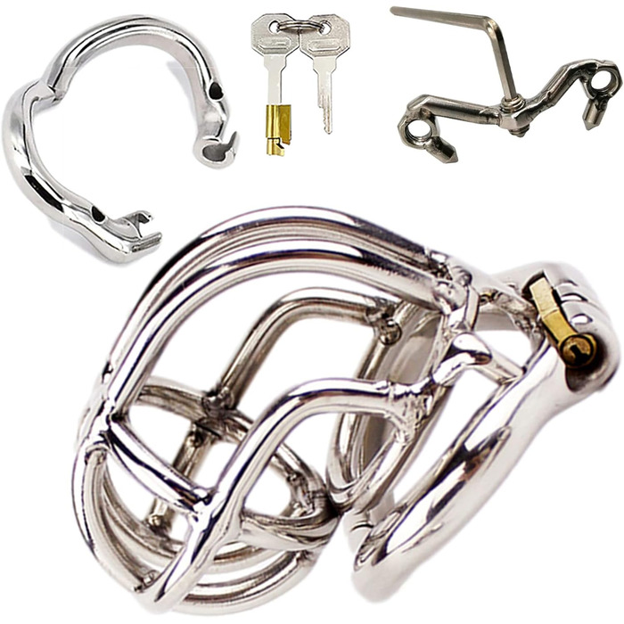 Металевий кайдан для статевого члена з нержавіючої сталі, 57 мм, срібний. Кайдан для статевого члена, пристрій для контролю, сексуальні іграшки для чоловіків.