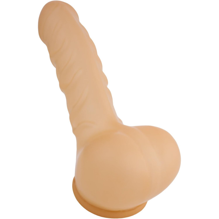 Латексний пеніс-чохол TOYLIE з презервативом, 14 см, напівпрозорий, з мішком та вираженою головкою, MADE IN GERMANY