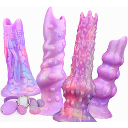 Інопланетний дилда з яйцем, що світиться, Lmgoc. Анальний плагін, мастурбатор G-Spot, для жінок та чоловіків. Світлодіодний, пневматичний, фентезі.