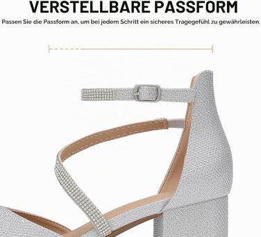 Жіночі туфлі-човники DREAM PAIRS із закритим носком, сріблясті, розмір 43 EU