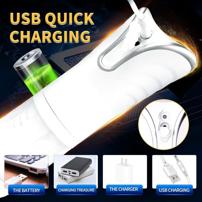 Мастубатор з телескопічною функцією, 3D силікон, для дорослих