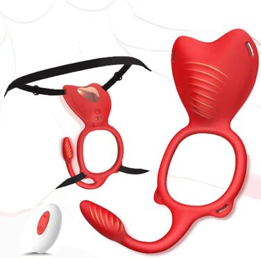 Вібратор для жінок та пар Qhysin, міні-вібратор з кільцем для пениса, 10 режимів, стимулятор G-точки та анусу