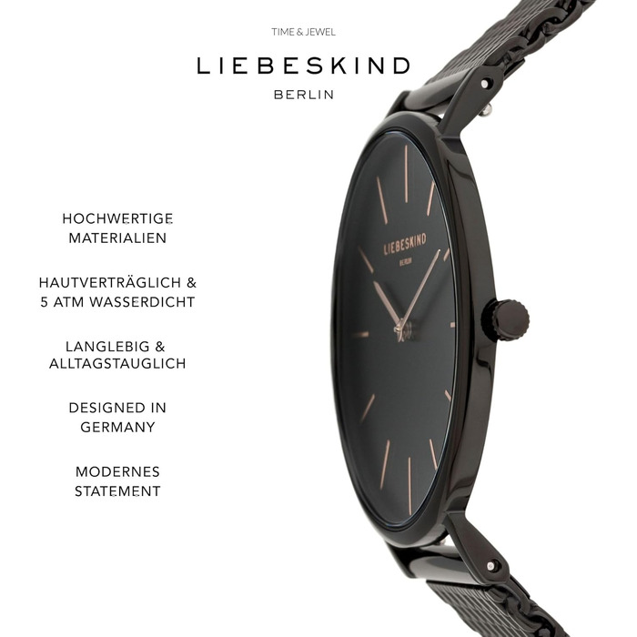 Жіночий наручний годинник Liebeskind Berlin LT-0156-MQ IP Black чорний
