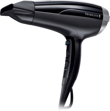 Фен для волосся Remington Pro-Air D5210 з іонізацією, керамічним кільцем та дифузором, 2300 Вт, чорний