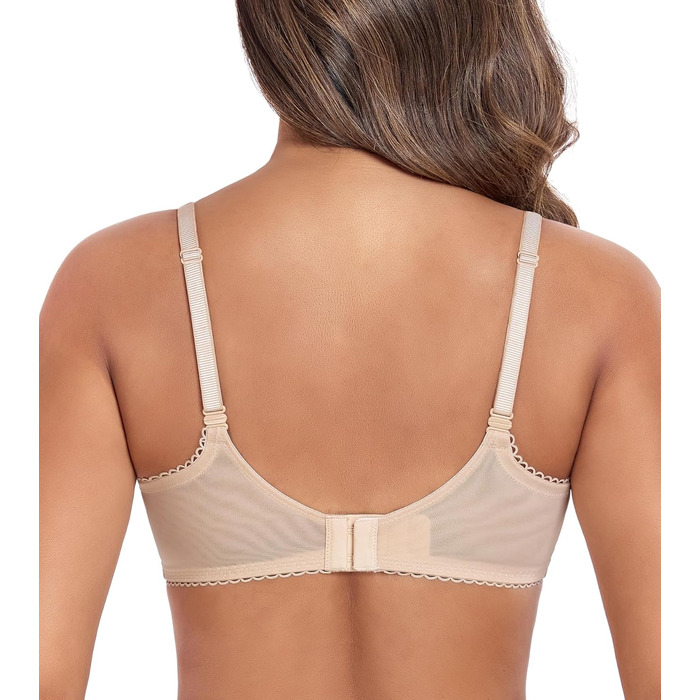 Жіночий бюстгальтер DotVol з прозорої сітки, мереживний балконет, без пуш-апу, 70E, бежевий