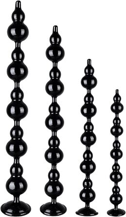 Анальний масажер з намистин для стимуляції простати, анальний дільдатор, Butt Plug, SM іграшки для дорослих (прозорий)