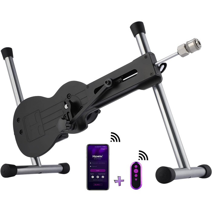 Інтимна іграшка Hismith Mini Fickmaschine: сексуальна машинка з дildo, керування через APP, система KlicLok, для жінок та чоловіків