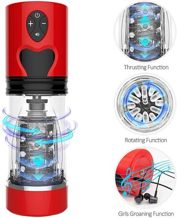 Автоматичний мастурбатор з 5 телескопічними режимами та 3 швидкостями - секс-іграшка для чоловіків