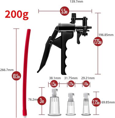 Набір для стимуляції клітора та вагіни: вакуумний насос, стимулятор сосків. Для дорослих.