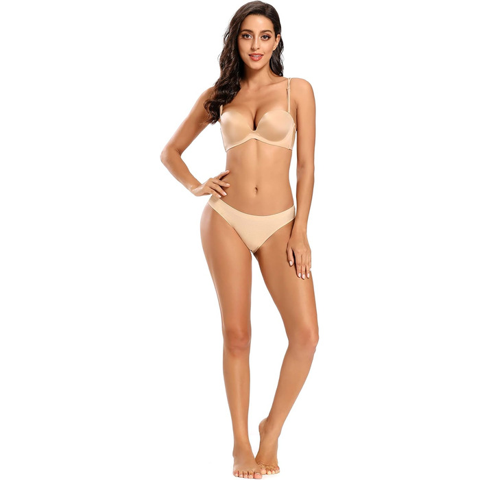 Сліпеки жіночі безшовні, 5 шт. у пакунку (M, Колір тіла) - Voenxe