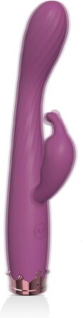 Вібратор для дорослих, пара, з 10 режимів вібрації, силіконовий, анальний та кліторальний, фіолетовий