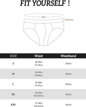 Слип чоловічий DAVID ARCHY з бамбука (XXL, 7 шт., багато кольорів) - м'яка підгузка без етикетки